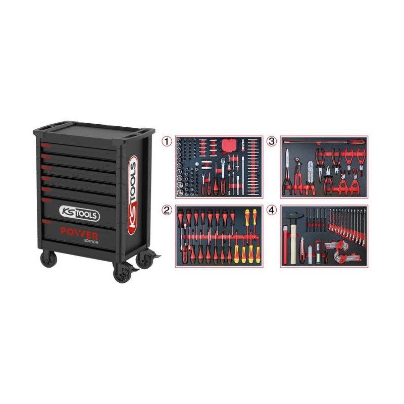 Servante 7 tiroirs édition limitée équipée de 208 pièces