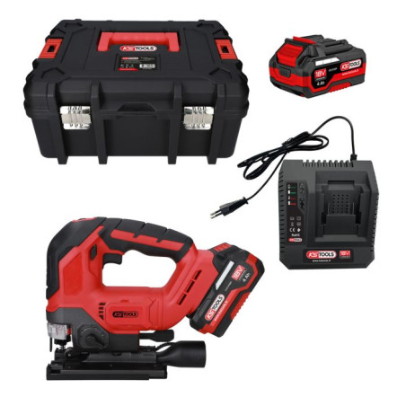 Coffret scie sauteuse sur batterie 18V, 2 batteries et chargeur