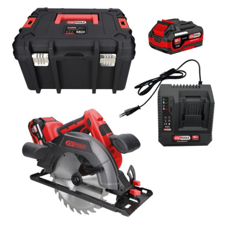 Coffret scie circulaire Ø190mm - batterie 18V, 2 batteries + chargeur