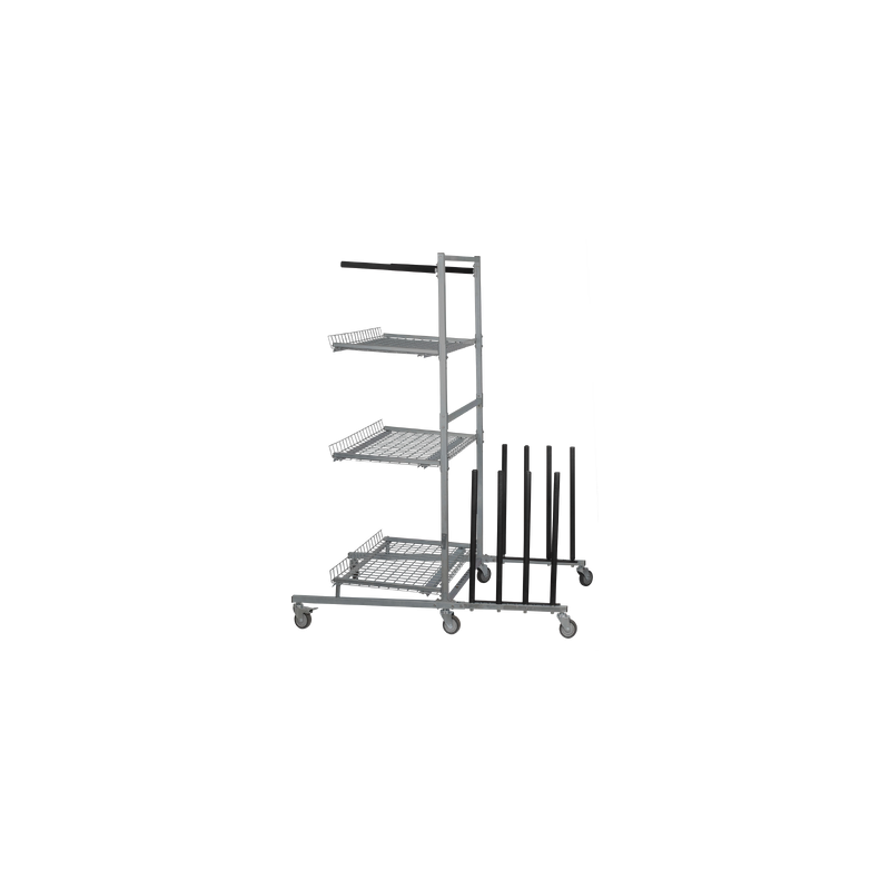 CHARIOT 3 TABLETTES POUR ELEMENTS DE CARROSSERIE