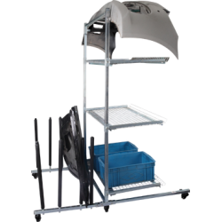 CHARIOT 3 TABLETTES POUR ELEMENTS DE CARROSSERIE