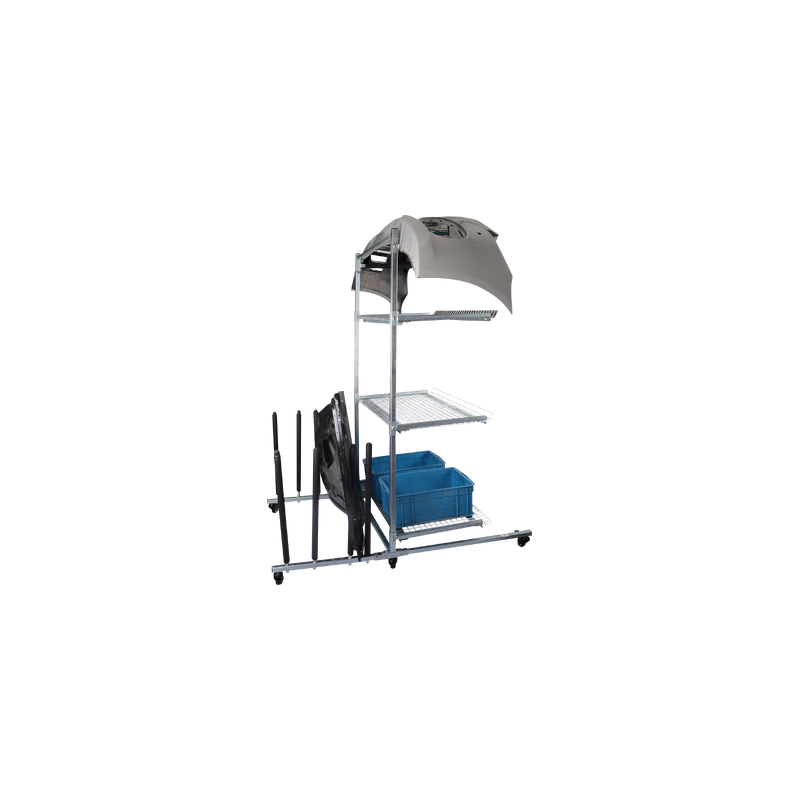 CHARIOT 3 TABLETTES POUR ELEMENTS DE CARROSSERIE