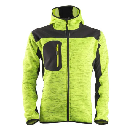 BORA Veste tricot, anthracite & jaune, 380g/m², XXL