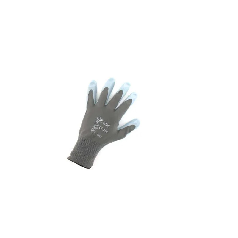 Gants polyamide gris, t.9   2.1.2.1***