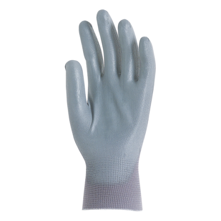 Gants polyamide gris, paume enduite polyuréthane gris