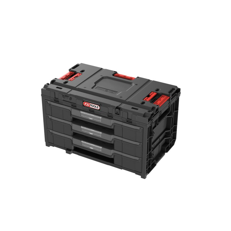 KS TOOLS - Caisse SCM 3 tiroirs, 9 séparateurs amovibles, 21 gobelets