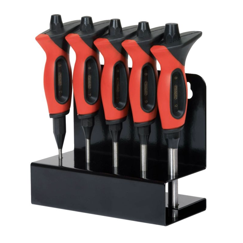 KS TOOLS - Présentoir de chasses goupilles brunis 5pcs (3-4-5-6-8mm) L150mm