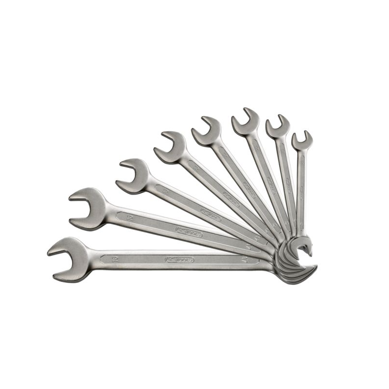 KS TOOLS - Jeu de 8 clés à fourches métriques - en boîte