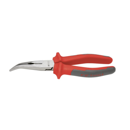 KS TOOLS - Pince à bec demi-rond coudé 45° ULTIMATE®, L.165 mm