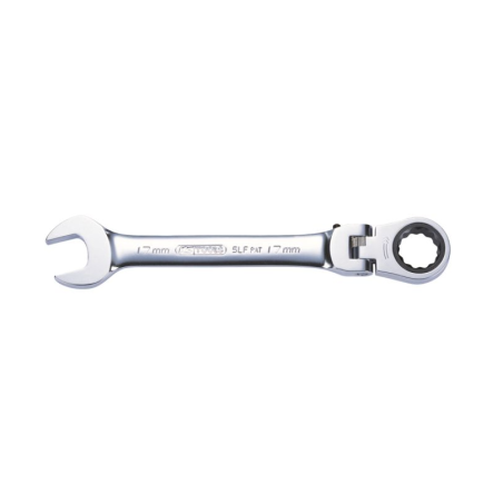 KS TOOLS - Clé mixte à cliquet à tête inclinable à verrouillage GEARplus®, 16 mm