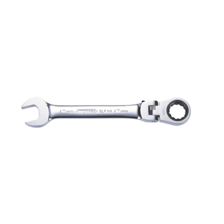 KS TOOLS - Clé mixte à cliquet à tête inclinable à verrouillage GEARplus®, 13 mm