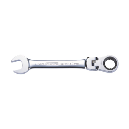 KS TOOLS - Clé mixte à cliquet à tête inclinable à verrouillage GEARplus®, 12 mm