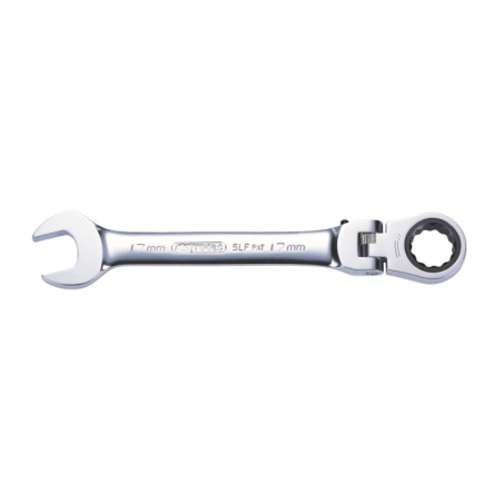 KS TOOLS - Clé mixte à cliquet à tête inclinable à verrouillage GEARplus®, 10 mm