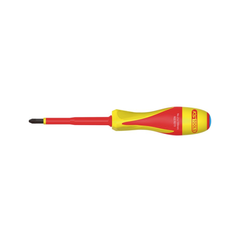 KS TOOLS - Tournevis POZIDRIV® bi-matière isolé 1000V, PZ2 - 100x205 mm