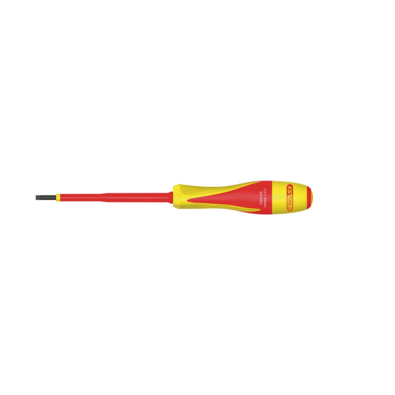 KS TOOLS - Tournevis Fente bi-matière isolé 1000V, 3,5x100 mm
