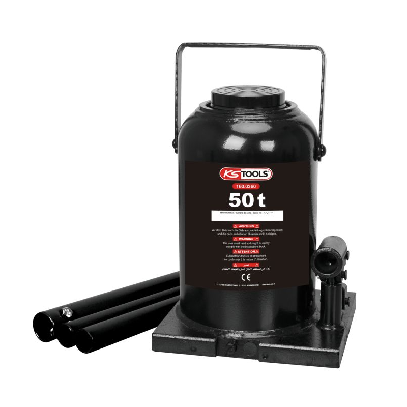 KS TOOLS - Cric bouteille, Capacité 50 Tonnes