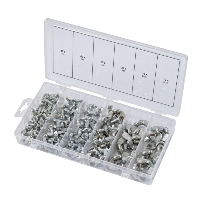 KS TOOLS - Assortiment d'écrous papillon, 150 pcs