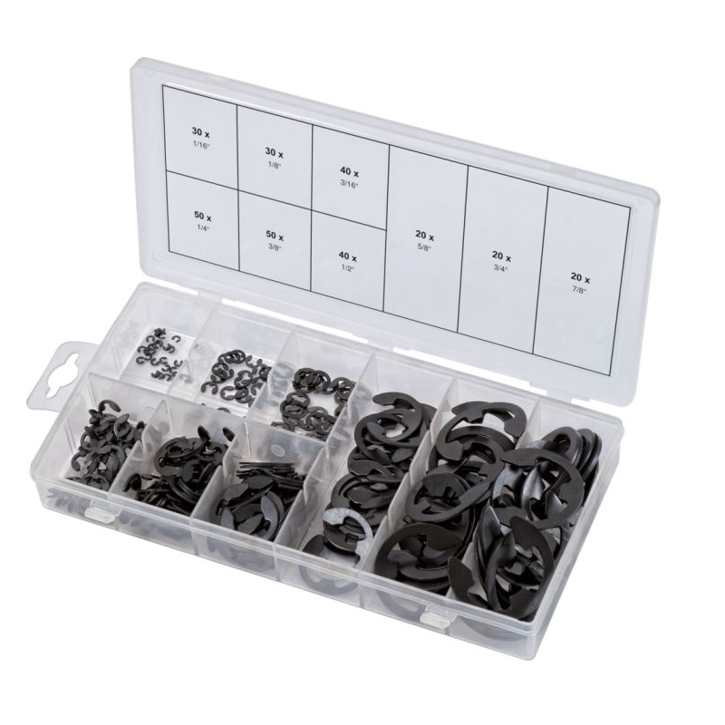 KS TOOLS - Assortiment de circlips de type E en pouces, 300 pcs