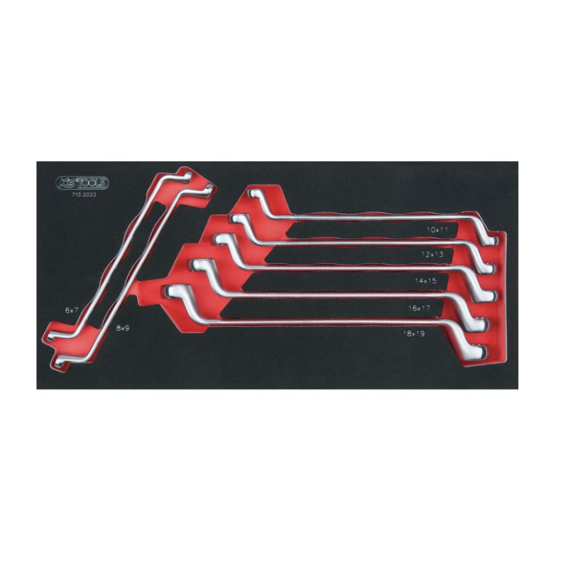 KS TOOLS - Module de clés polygonales contre-coudées 75°, 7 pièces