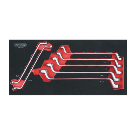 KS TOOLS - Module de clés polygonales contre-coudées 75°, 7 pièces
