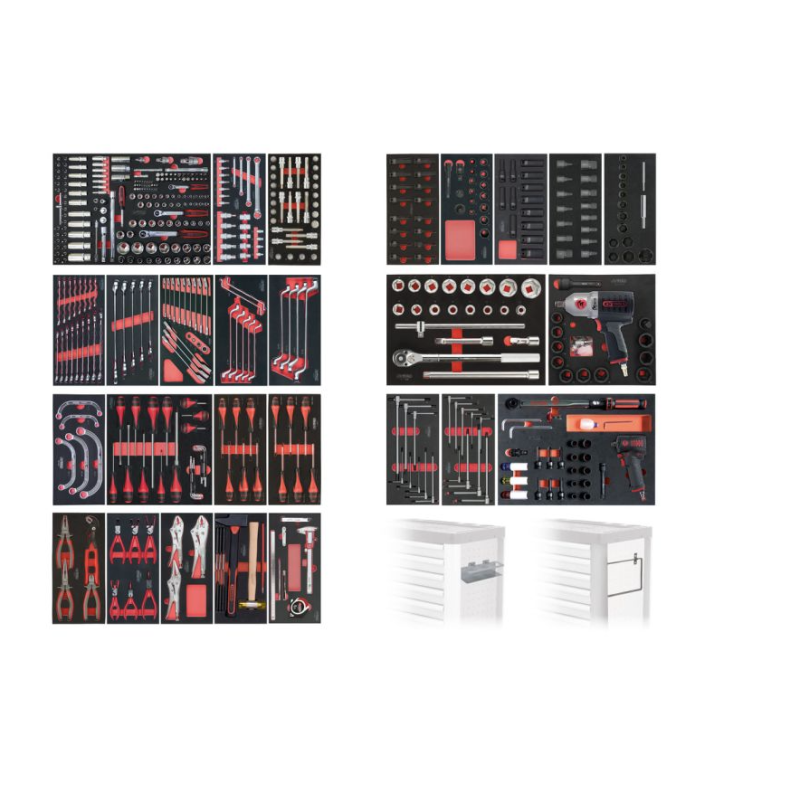 KS TOOLS - Composition d'outils PL pour servante XL, 501 pièces