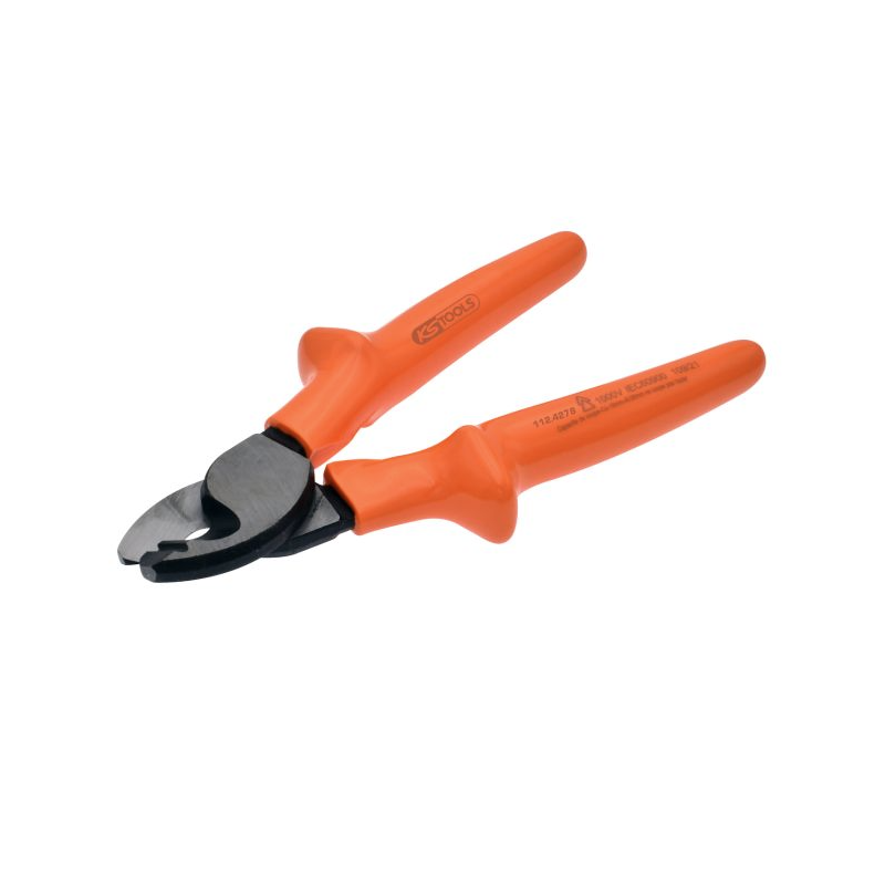 KS TOOLS - Pince à bec demi-rond coudée à 45° 1000V L.205 mm