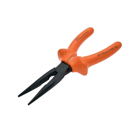 KS TOOLS - Pince à bec demi-rond isolée, L.160 mm