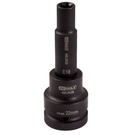 KS TOOLS - Douille à chocs pour culasse TORX® 3/4'', L.140 mm - E18 - sur carte