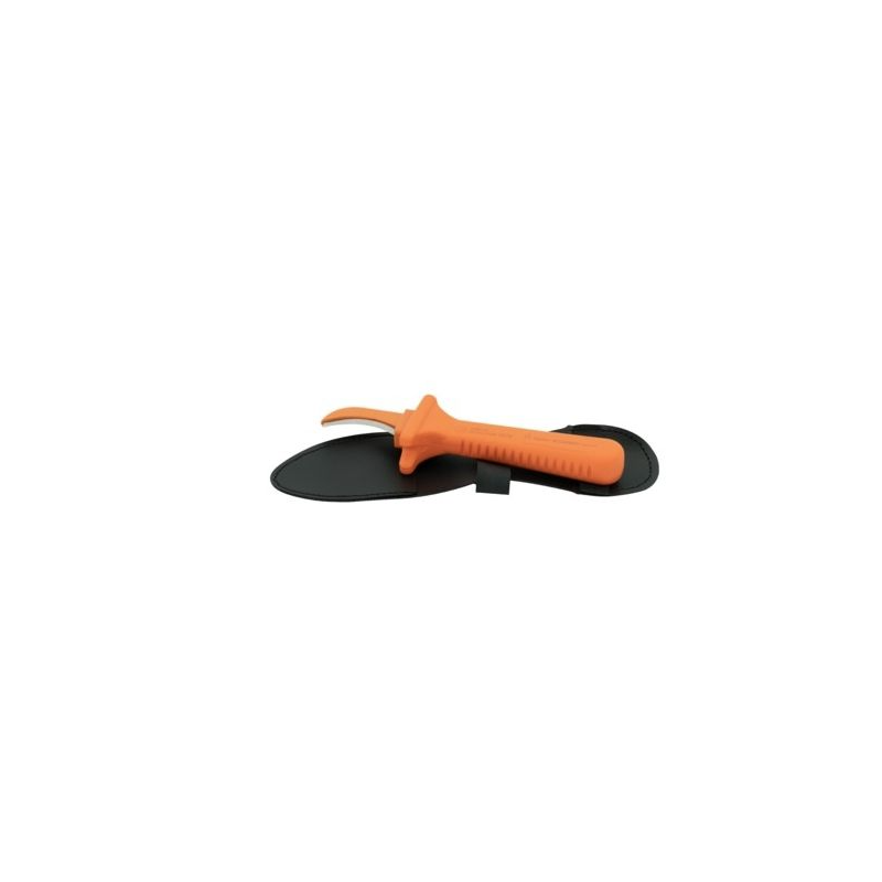 KS TOOLS - Couteau à dénuder les câbles isolé 1000V, lame courbée, L.