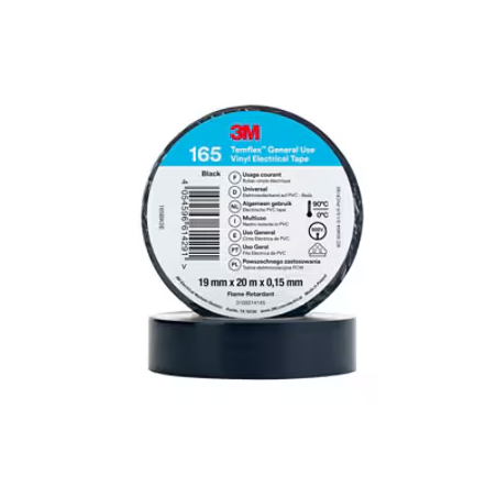 Ruban Vinyle Temflex 1500 3M NOIR 19mm x 20m
