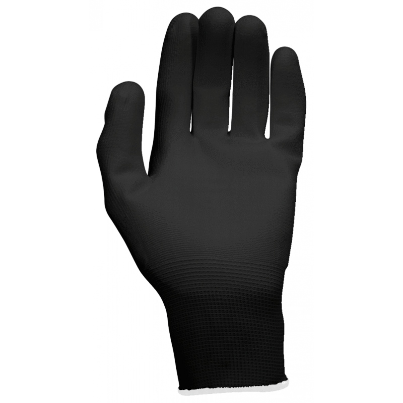 Gants microfibres, noirs, XXL, 12paires