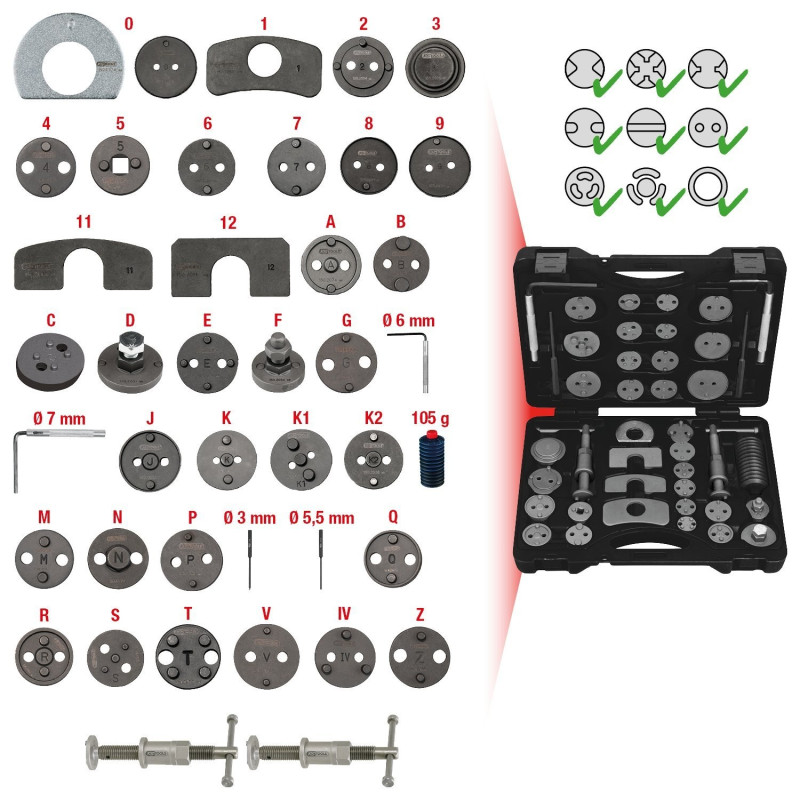 Jeu de repousses piston de frein