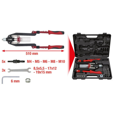 KS Tools - Coffret de pince à rivets et écrous aveugles (insert