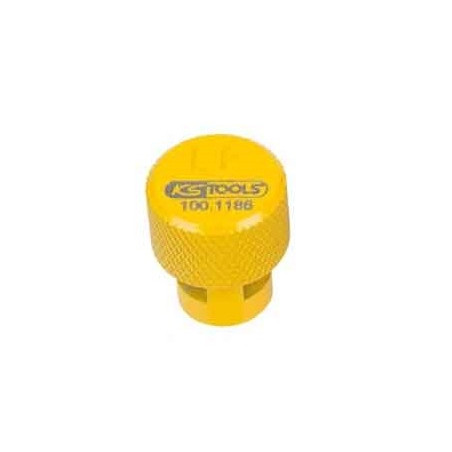 Capuchon jaune de dégonflage de roue avec valve TPMS