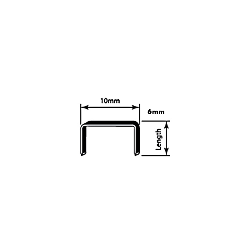 Bte 5000 agraphes Ht 6mm Larg 10mm pour UT021A