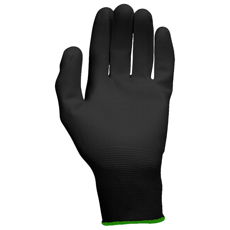 Gants de protection microfibres noirs, T.7, 12 paires