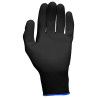 Gants microfibres noirs, T.10, 12 paires