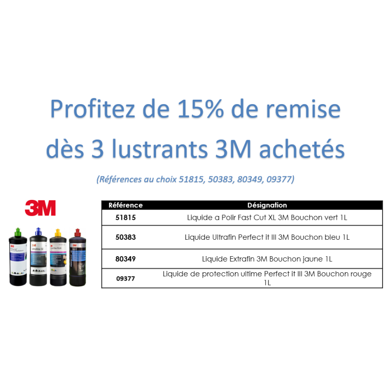 Liquide Ultrafin Perfect it III 3M Bouchon bleu 1L