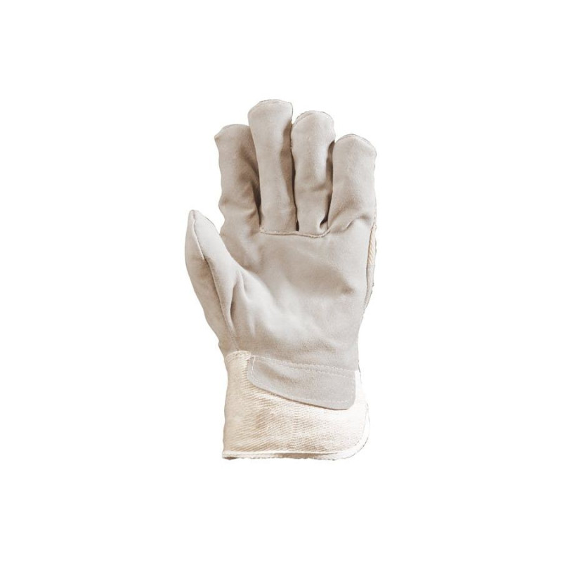 Gants de protection docker croûte vachette supérieure blanc INDICE 3.1.2.2