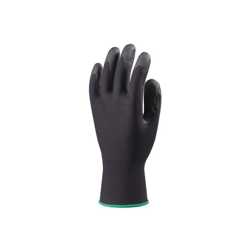 Gants Hydropellent TM polyester noir enduit mousse PVC noir