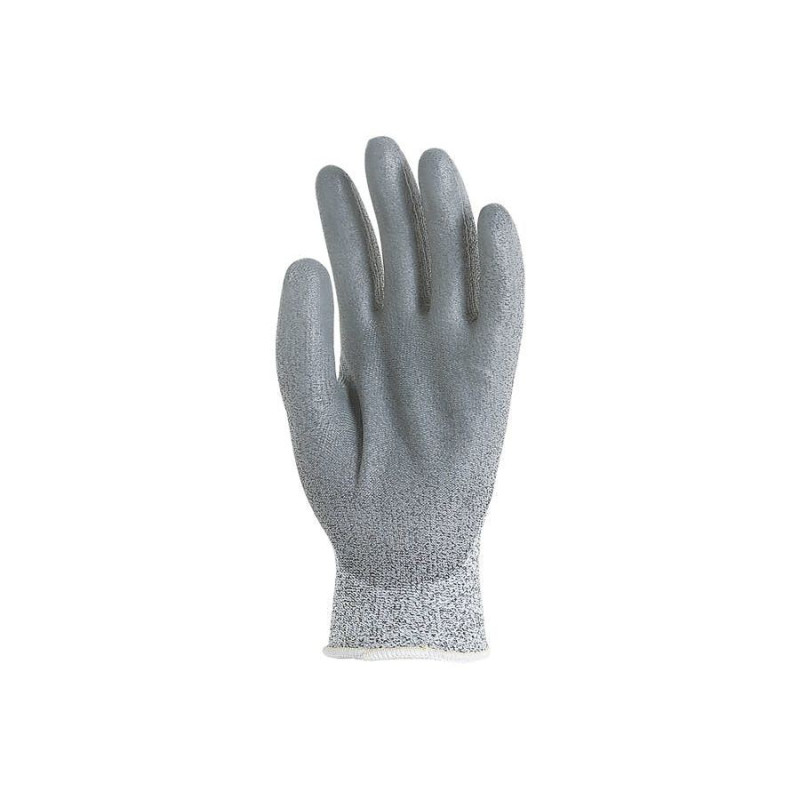 Gants HPPE gris, paume enduite polyuréthane gris, anticoupure