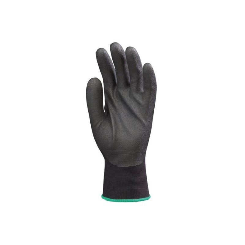 Gants Hydropellent T9 polyester noir enduit mousse PVC noir