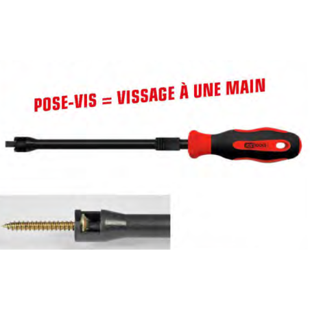 Tournevis pose-vis Fente, 3mm - L.125 mm