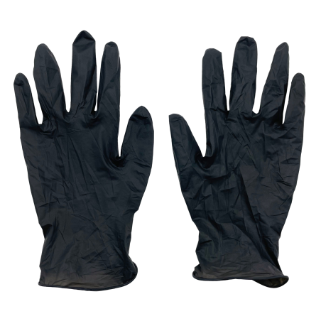 Gant de protection en nitrile noir, Taille L, boite de 100pces
